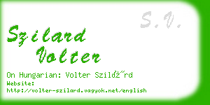 szilard volter business card